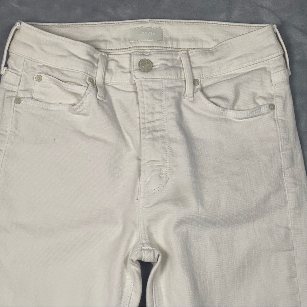 MOTHER White Ankle Crop Jeans - Picture 5 of 12